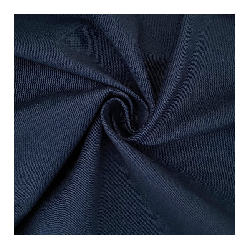 Hanlin Textile reactive dyed 200gsm woven cotton twill 98 cotton 2 elastane fabric for trousers