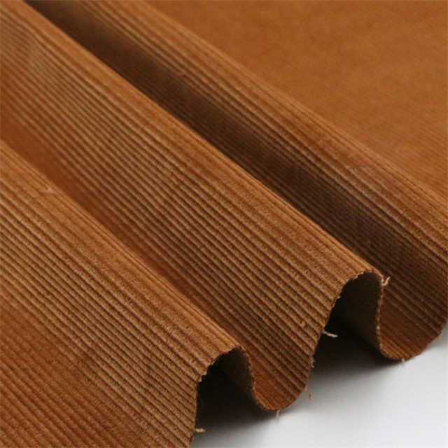 high quality plain 100% cotton corduroy fabric for garment in stock