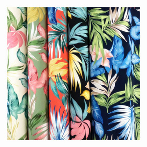 Customized 100D 4 way stretch elastane fabric 95 polyester 5 spandex fabric flower dress super soft polyester spandex fabric