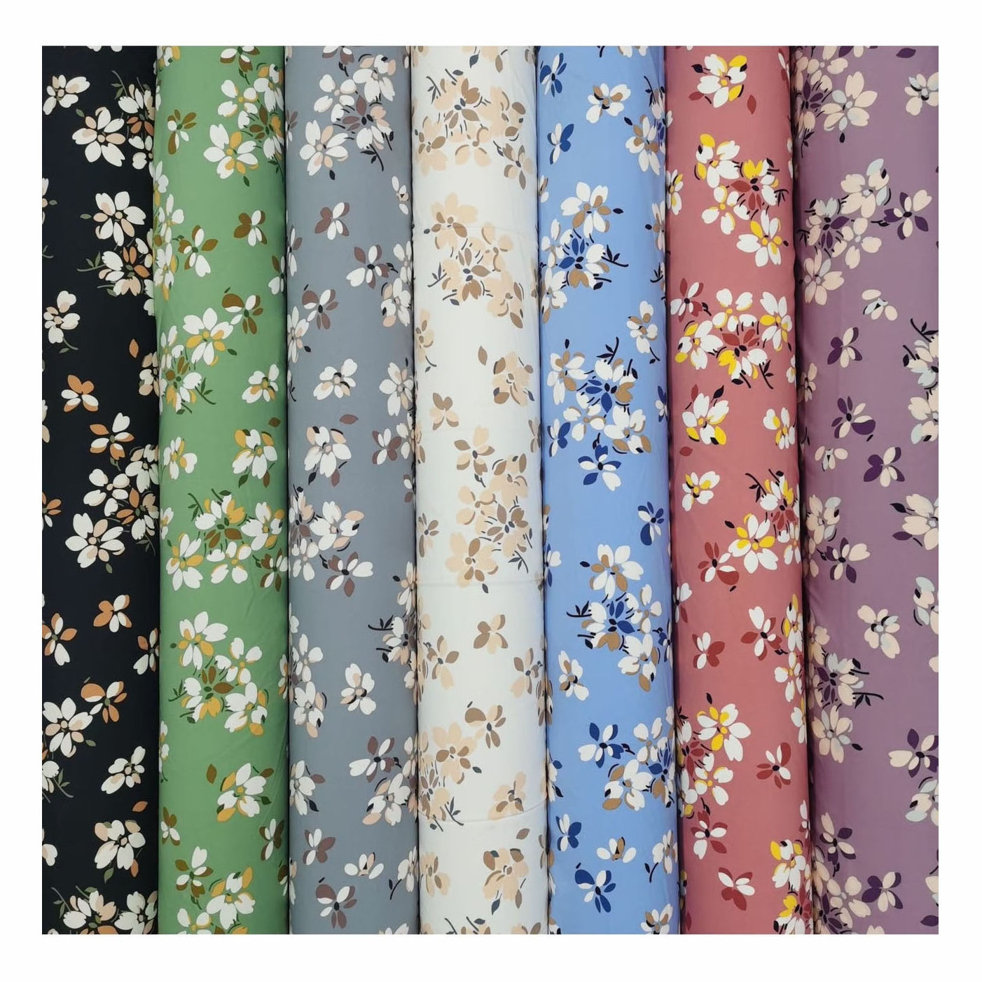 Customized 100D 4 way stretch elastane fabric 95 polyester 5 spandex fabric flower dress super soft polyester spandex fabric