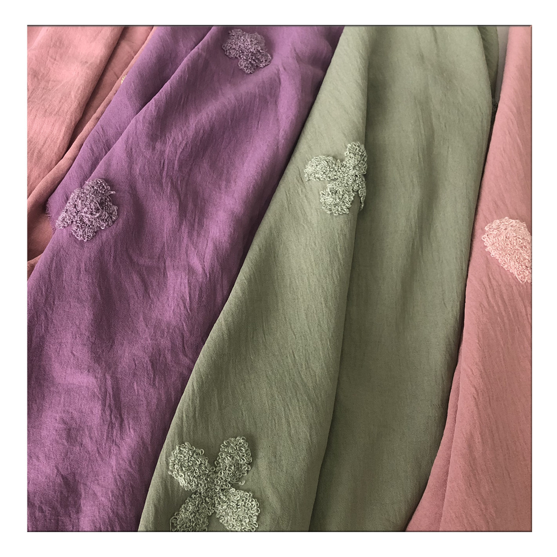 Hanlin Textile cheap woven embroidery CEY airflow fabric 160gsm 100%polyester CEY dot fabric for hijab