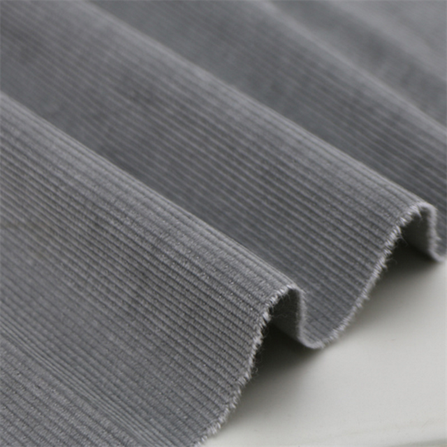 high quality plain 100% cotton corduroy fabric for garment in stock