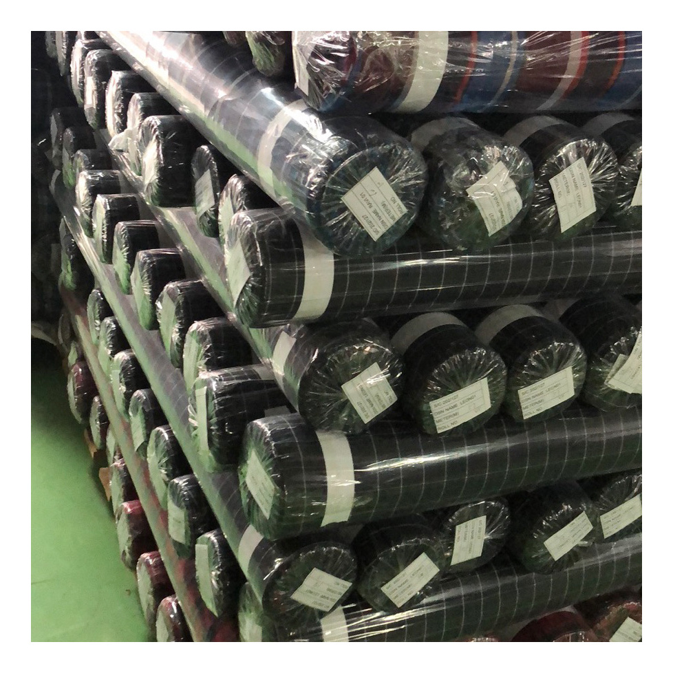 60 cotton 40 polyester yarn dyed fabric stocklot wholesale yarn dyed check clothing fabric material shirting stock china flannel