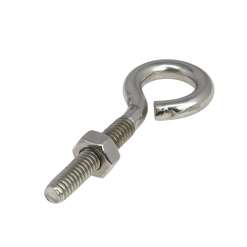 Customized stainless steel anchor eye bolt with nut flat eye bolt