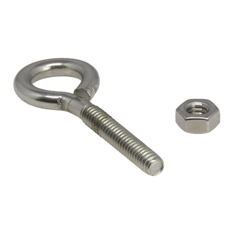 Customized stainless steel anchor eye bolt with nut flat eye bolt