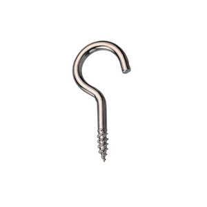 Zinc plated metal C type hook screw for string lights hooks ceiling hooks