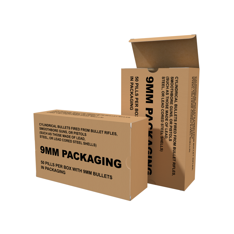 Factory Cheap Price Custom Design 9mm Ammo Packaging Box With Ammo Tray Bullet Kraft  Paper Packing