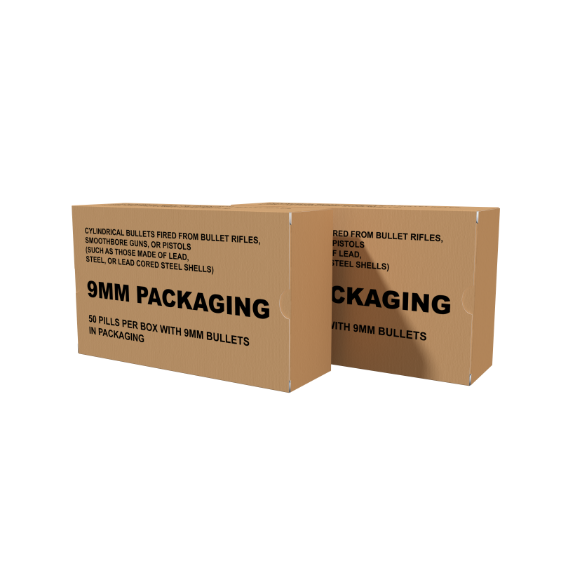 Factory Cheap Price Custom Design 9mm Ammo Packaging Box With Ammo Tray Bullet Kraft  Paper Packing