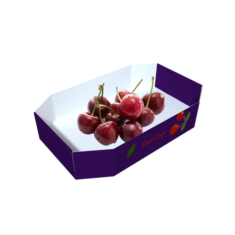 Wholesale Recyclable Cardboard Fruit Box Ivory Board Tray With Custom Design Food Grade Paper Box