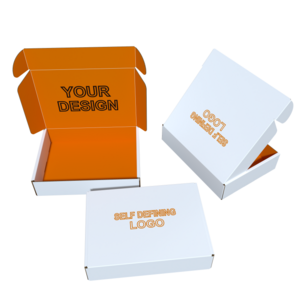 Mail Shipping Box for Clothing Shoes Inside Custom Orange Printed Business Cartons Sportswear Product Box Packaging