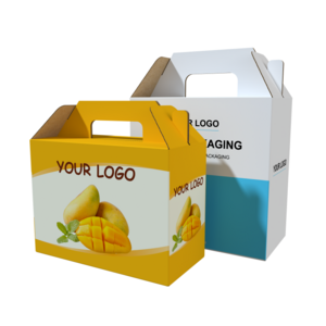 Food Mango Paper Box Corrugated Paper Fruit Packing Box for Mango Fruit Protection Paper Brown Mango Packaging Box