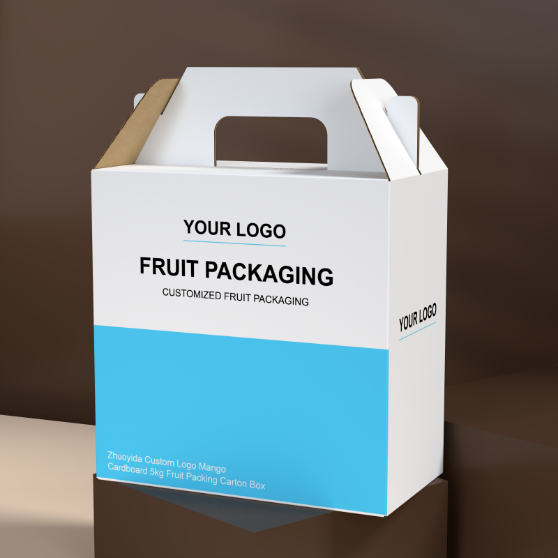 Food Mango Paper Box Corrugated Paper Fruit Packing Box for Mango Fruit Protection Paper Brown Mango Packaging Box