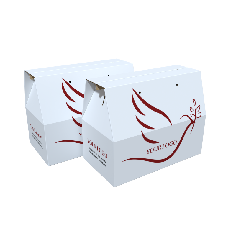 Wholesale Pigeon Chicken Shipping Boxes With Logo Print Hotsale Corrugated Paper Pet Boxes For Shipping With Handle