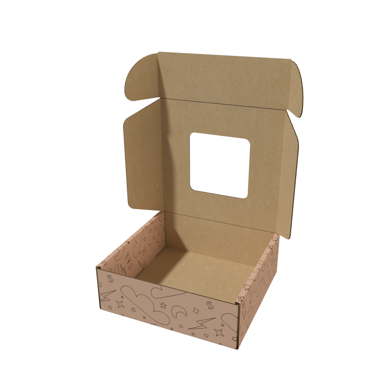 Wholesale Price Custom Portable Folding Shoes Box With Window Brown Kraft Mini Empty Baby Kids Shoes Packaging Gift Box