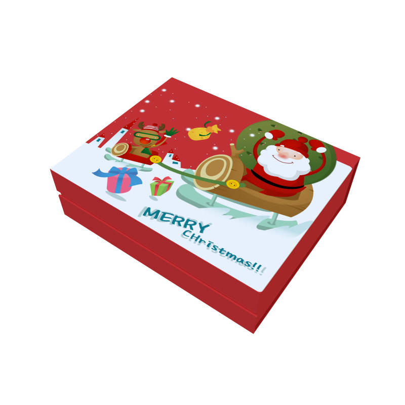 Christmas Gift Magnet Flip Solid Color Folding Box Fresh Storage Gift Box Birthday Gift Cardboard Packaging Box With Ribbon