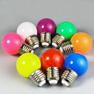 LED Colored Light Bulb G45 LED Night Light 1W 2W 3W Color Colorful Globe Bulbs E26/E27 Base Replacement String Bulbs