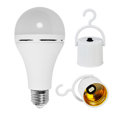 Rechargeable Emergency LED Bulb with Battery Backup, Self-Charging Camping Light Bulbs for Power Outage with hook