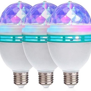 E27 Disco Light Bulb Rotating RGB Party Light Lamp LED Strobe Bulb Strobe Light Multi Crystal Disco Bulb