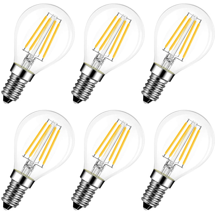 G40 Replacement Light Bulbs 5W Clear Globe Bulb fits E12 C7 Candelabra Screw Base Sockets g45 soft led filament bulb