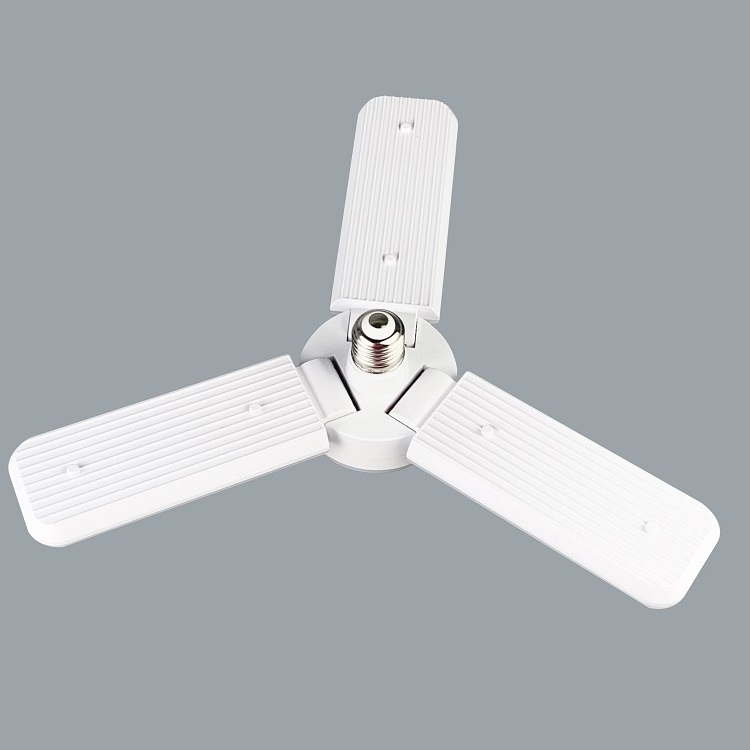 High watts New Design 45W 60W Deformanle Led Fan Bulb E27 Adjustable light Foldable Fan Blade Led Light 360 Degree