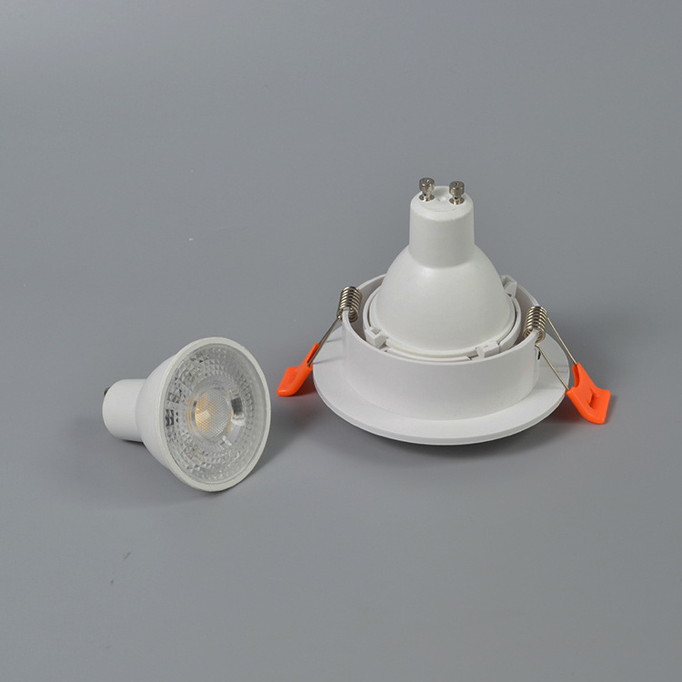 Recessed ceiling frame led spotlight housing OEM ODM down light fixture GU10/GU5.3/MR16/MR11 bracket full color spot light