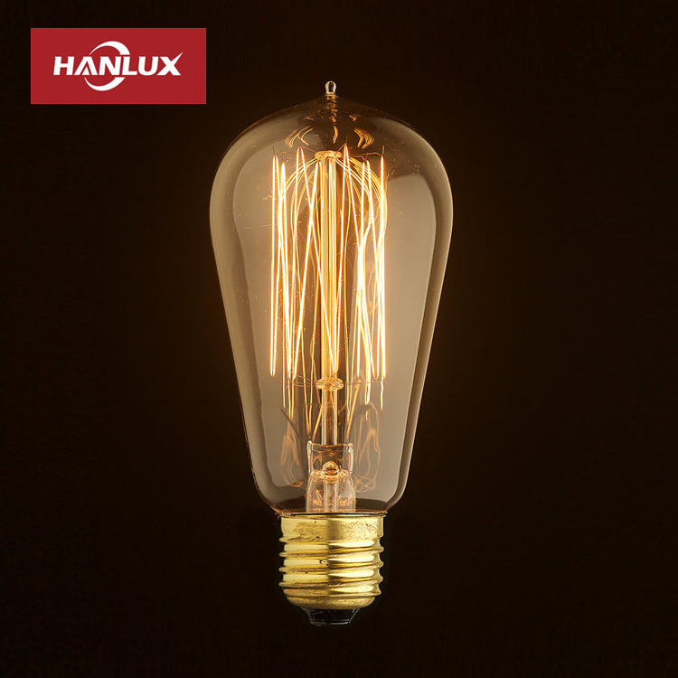 Hanlux LED Filament Bulb E27 E14 2W 4W 6W 8W Clear Retro Edison A60 G45 220v AC Super bright lamp light