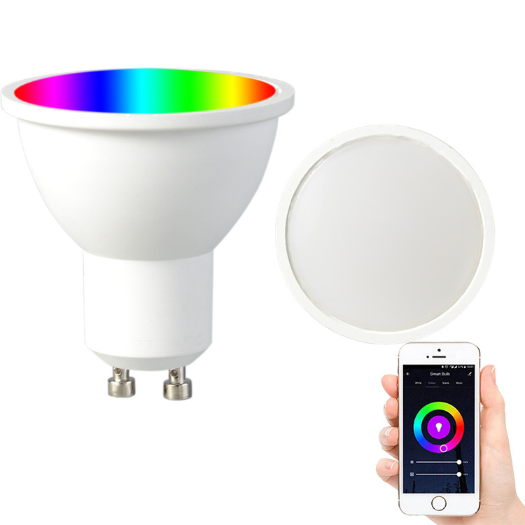 Hanlux GU10 LED Light Bulb, 40 Watt Equivalent Color Changing 12 Colors 5W Dimmable Warm White 2700K RGB LED Light Bulb remote