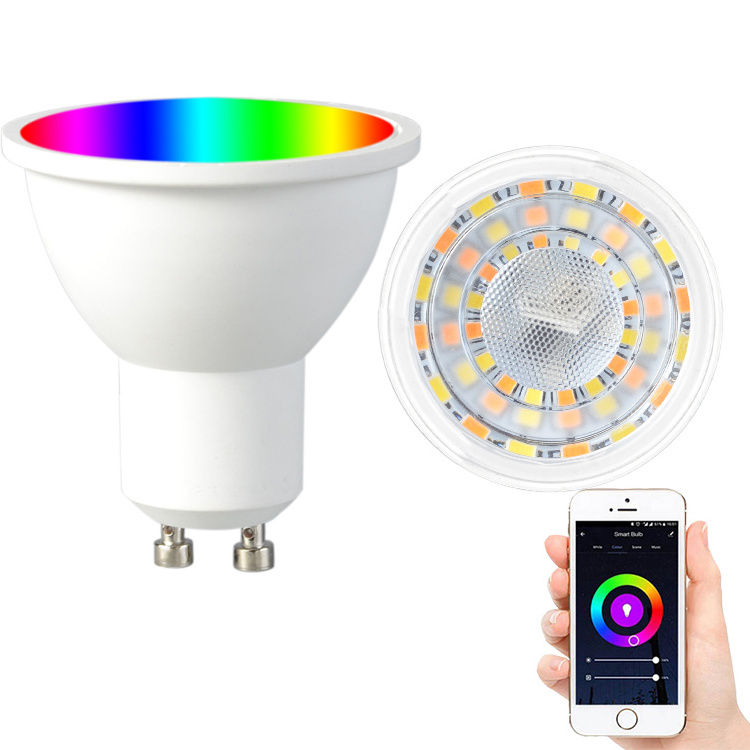 Hanlux GU10 LED Light Bulb, 40 Watt Equivalent Color Changing 12 Colors 5W Dimmable Warm White 2700K RGB LED Light Bulb remote