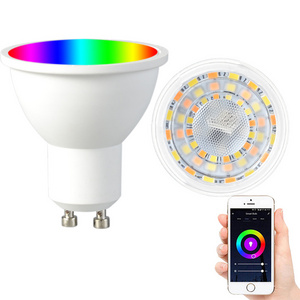 Hanlux GU10 LED Light Bulb, 40 Watt Equivalent Color Changing 12 Colors 5W Dimmable Warm White 2700K RGB LED Light Bulb remote