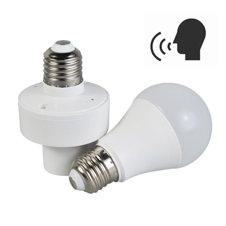 Smart voice Bulb Socket E27 Light Bulb Base Adapter Wireless Remote Voice Control Lamp Holder with Timer Smart Home Mini Socket