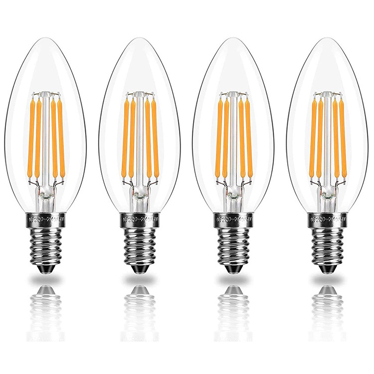 Hanlux energetic smarter lighting Dimmable E12 LED Candelabra Bulb 60 Watt Equivalent B11 LED Chandelier Bulbs Daylight 5000K