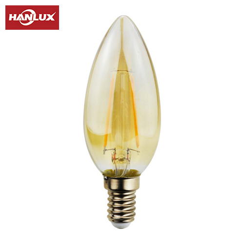 Hanlux C7 Christmas Replacement Light Bulbs C7 Clear Incandescent Bulb for Christmas String Light E12 Candelabra Base 5 Watt