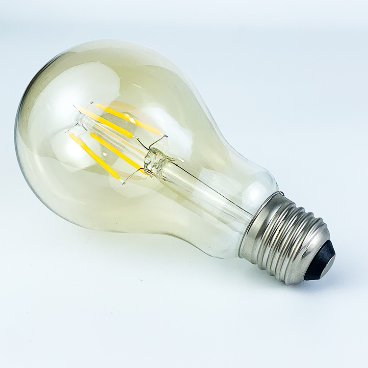 Edison Bulb Lights ST64 A60 Led Filament Bulb Led Cob Filament Vintage 120LM/W Glass Globe AC 80 Led E27 Dimmable Smoked Glass