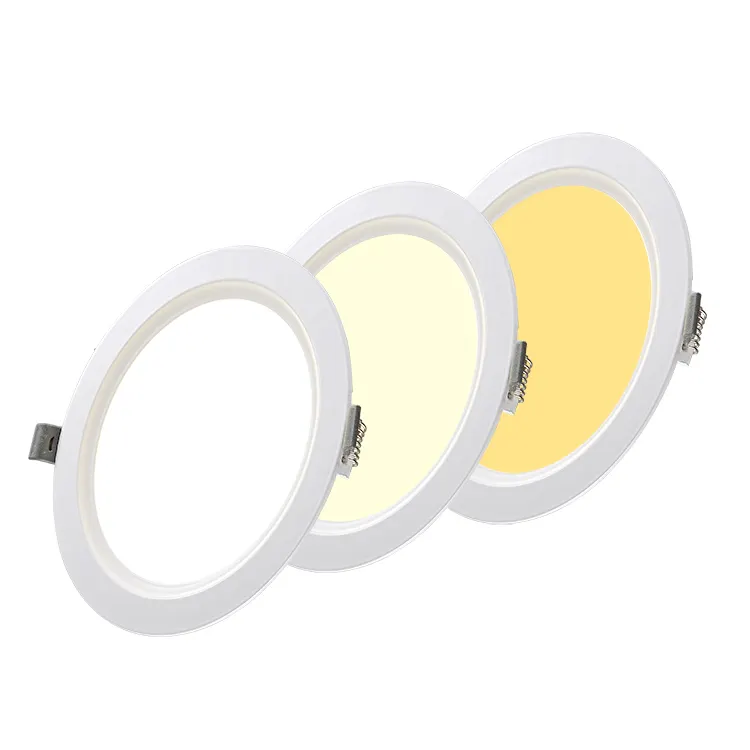 6 Inch LED Canless Recessed Fixture   Color Temperature Adjustable panel light led round ceiling lamp 3cct