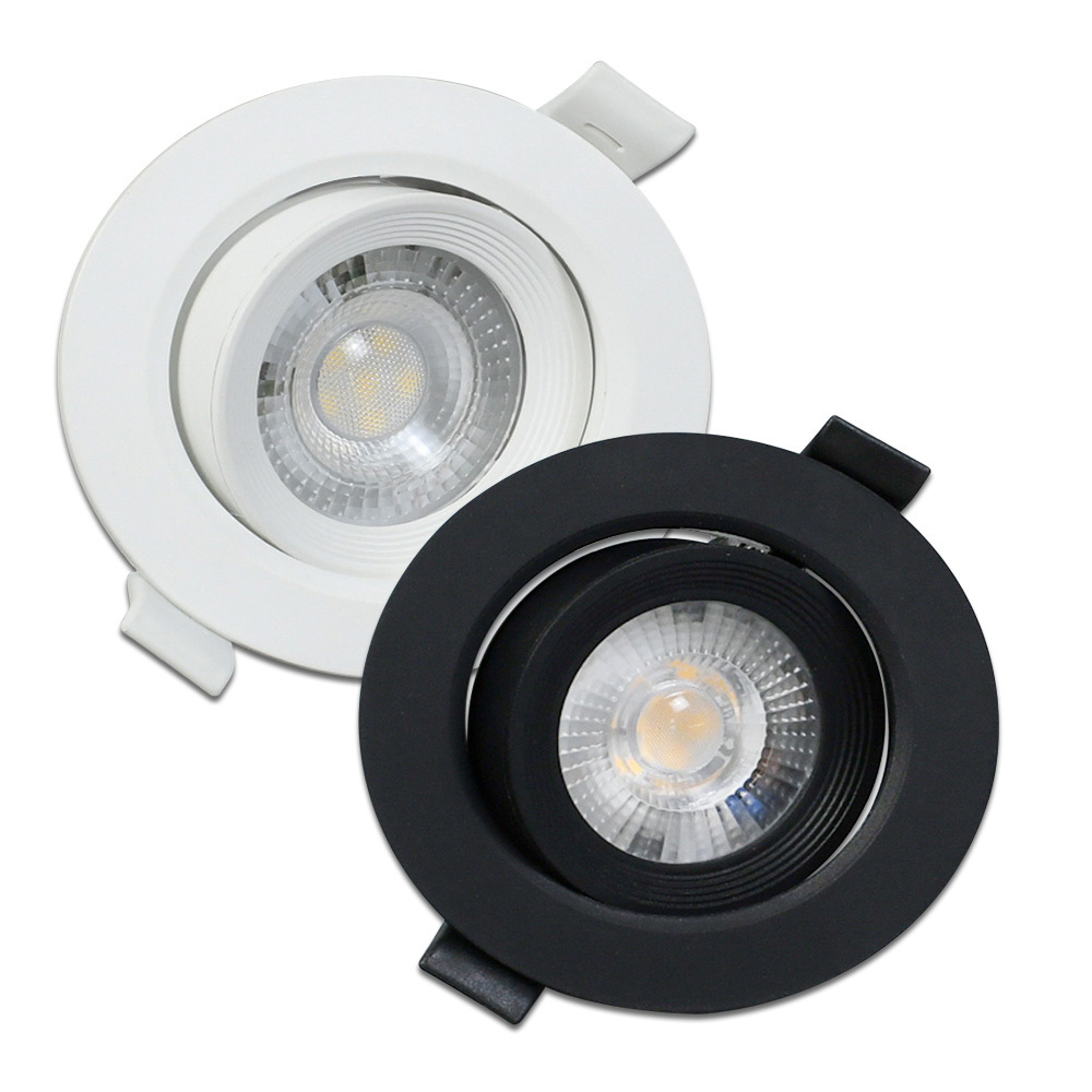 Hanlux Indoor Lighting Round Square Recessed Mounted Adjustable SMD Downlight 5w 7w 9w,12w Ceiling Led Spot Light