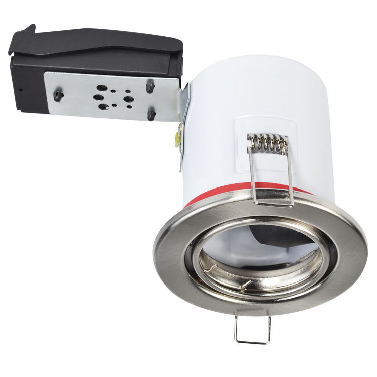 Fire Rated GU10 Recessed Ceiling Downlight Spotlight  Chrome No Bulb