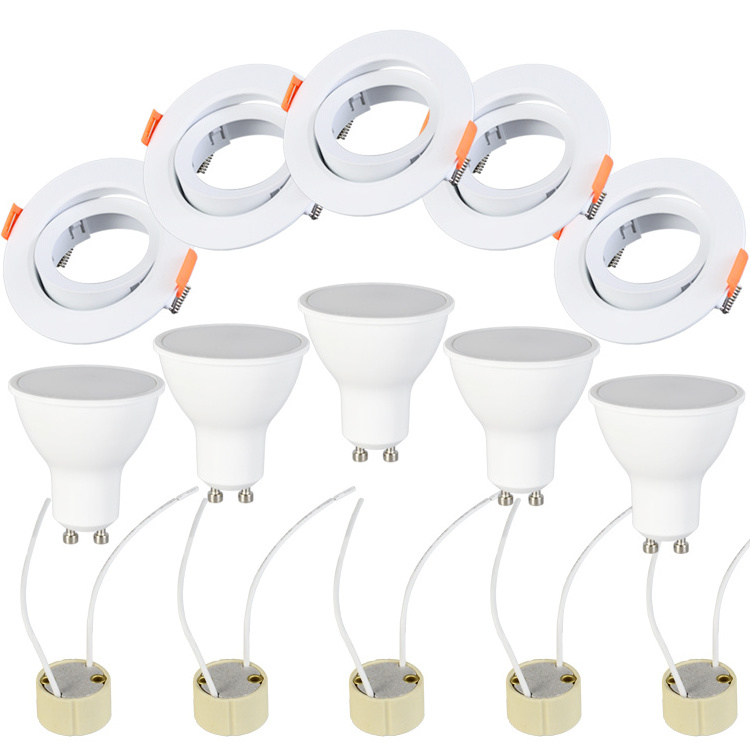 Hot sale  Indoor LED GU10 MR16 bulb lamps led lights Spotligts Base Ceiling with 2 pins 5W 6W 7W For Home COB available