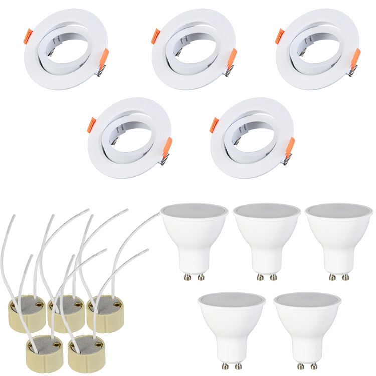 Hot sale  Indoor LED GU10 MR16 bulb lamps led lights Spotligts Base Ceiling with 2 pins 5W 6W 7W For Home COB available