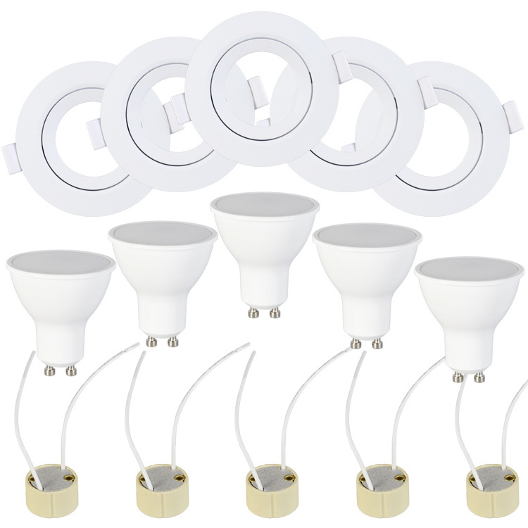 10-Pack 5-pack GU10 LED Dimmable Bulb 3000K Warm White Track Light Bulb with lampholder and gu10 fixture