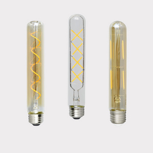 Long Tube Spiral Vintage Edison Filament Light Bulbs T300/T30 Medium E26 Standard Base E27 4W 2200K Dimmable LED Edison Bulb