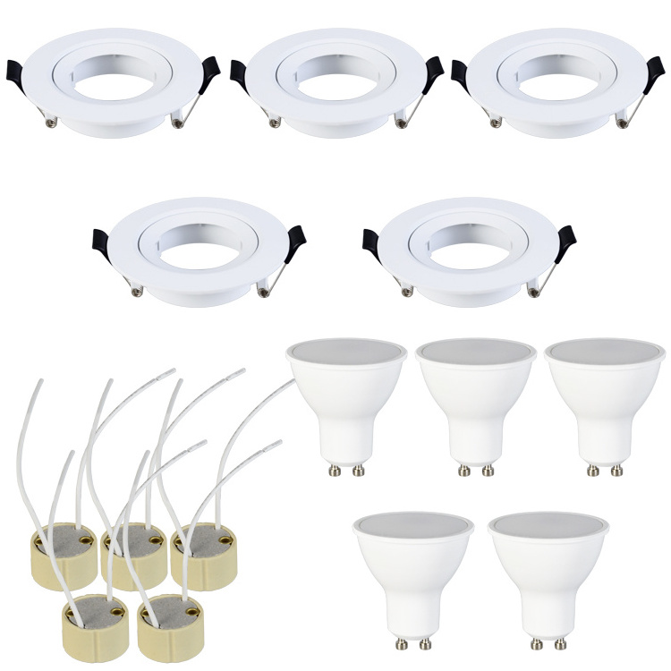 Hot sale  Indoor LED GU10 MR16 bulb lamps led lights Spotligts Base Ceiling with 2 pins 5W 6W 7W For Home COB available