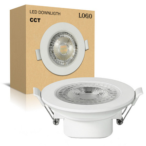 IP54 led downlight 5W 7W 38degree Dial-up CCT Recessed ceiling spot light for living room bedroom