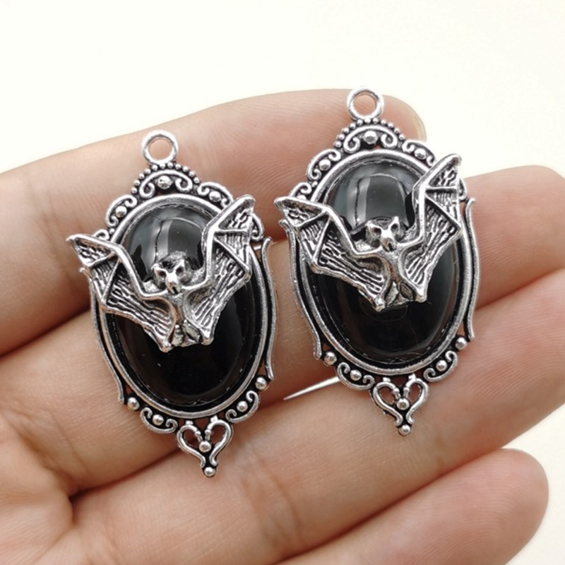 24x43mm  Metal Zinc Alloy Charm Pendant Bats Gothic Pendant  punk goth jewelry