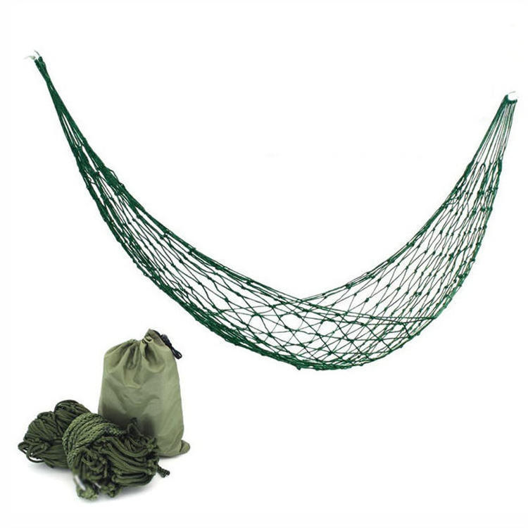 Outdoor Adjustable Hammock Survival Mesh Net Rope Nylon Hammocks With Straps