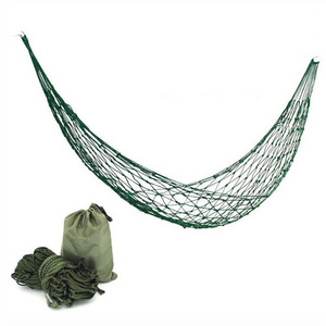 Outdoor Adjustable Hammock Survival Mesh Net Rope Nylon Hammocks With Straps