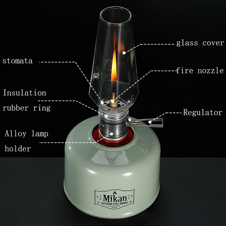 Portable Ultralight Outdoor Camping Tourist Tent Gas Lamp Roman Atmosphere Candle Gas Light