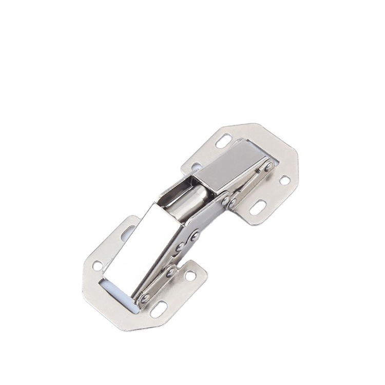 Hardware Locking Small Spring Door Hinge Soft Close Kitchen Nickel Invisible 90 Degree Cabinet Door Self Frog Hinge