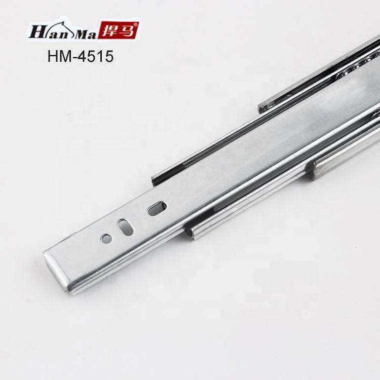 Lock-in Lock-out Locking Heavy Load Duty Telescopic Drawer Slides Rails European for Industrial 45mm Full Extension 270lbs 120kg