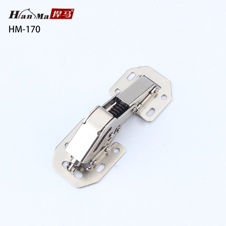 Hardware Locking Small Spring Door Hinge Soft Close Kitchen Nickel Invisible 90 Degree Cabinet Door Self Frog Hinge