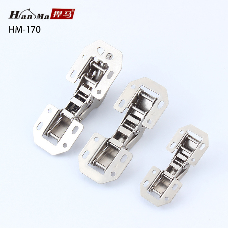 Hardware Locking Small Spring Door Hinge Soft Close Kitchen Nickel Invisible 90 Degree Cabinet Door Self Frog Hinge